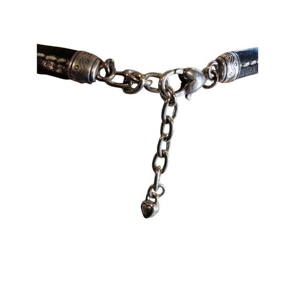 Brighton Reversible Leather Silver Necklace - Picture 9 of 11